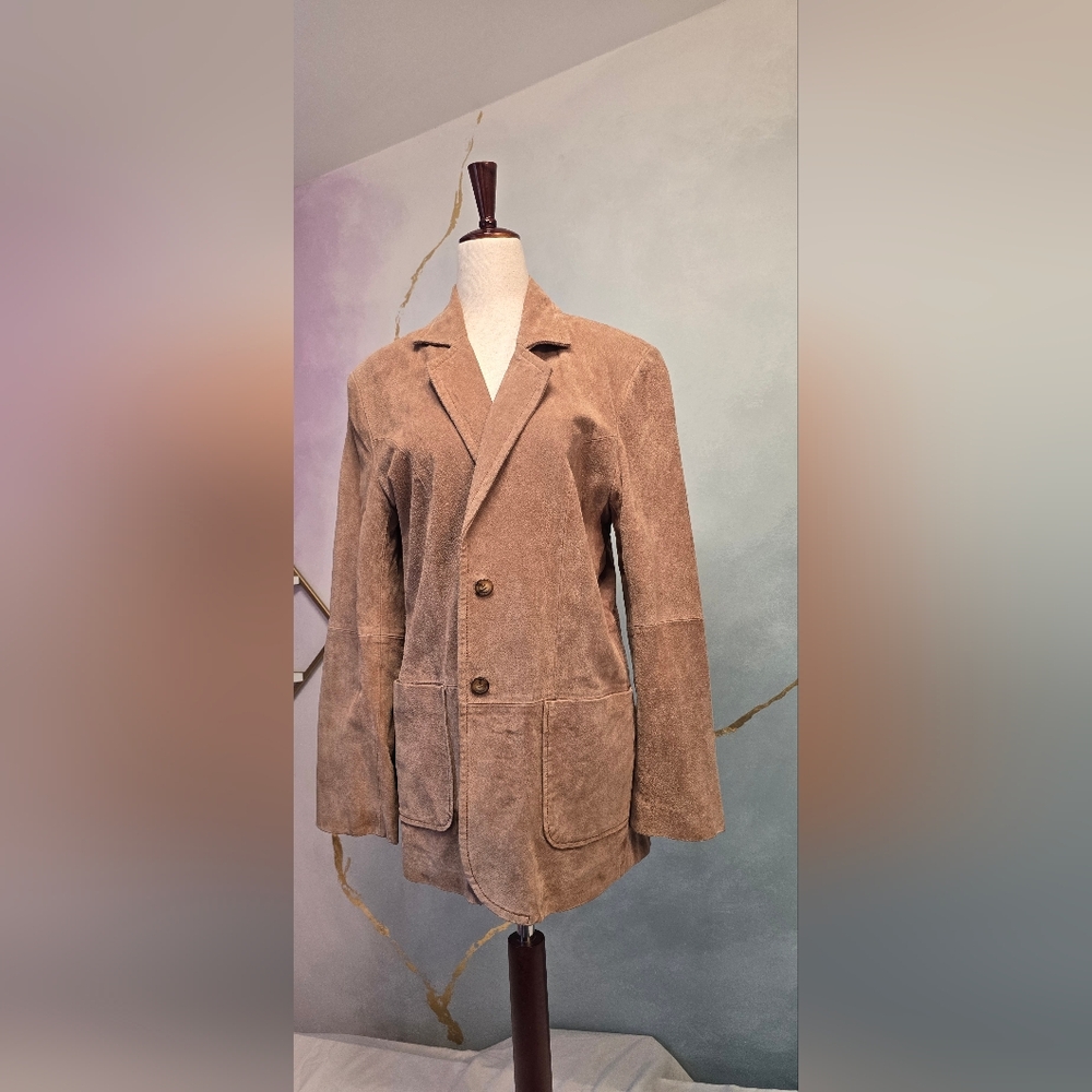 Vintage St. John's Bay Women's Tan Suede Jacket NWOT M